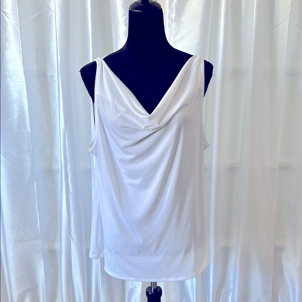 Modern Movement Drape Neck Shell Sz XL
